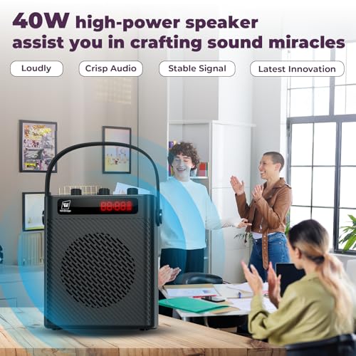 Bluetooth 5.3 Portable Rechargeable PA System for Teachers
| Voice Amplifier with Headset Mic & Handheld Mic for Events