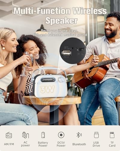 PRUNUS J-130 Radio Portable AM FM Battery Operable/Rechargeable for Emergency Use
| PRUNUS J-130 AM FM Radio with Bluet