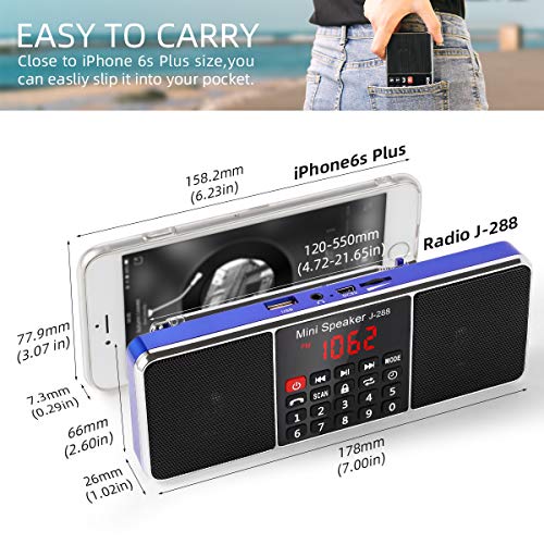 Portable Prunus J-288 AM FM Bluetooth Radio for Outdoor Adventurers with Sleep Timer and Power-Saving Display
| Prunus