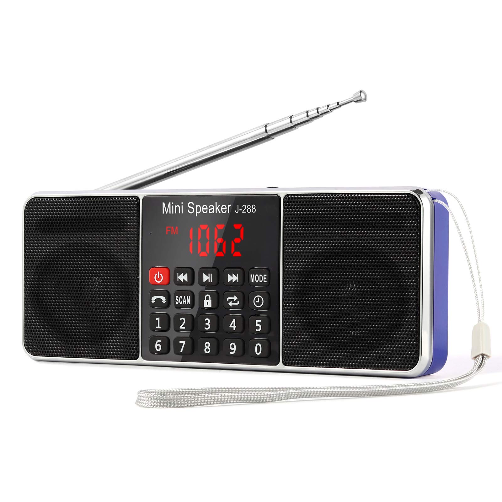 Portable Prunus J-288 AM FM Bluetooth Radio for Outdoor Adventurers with Sleep Timer and Power-Saving Display
| Prunus