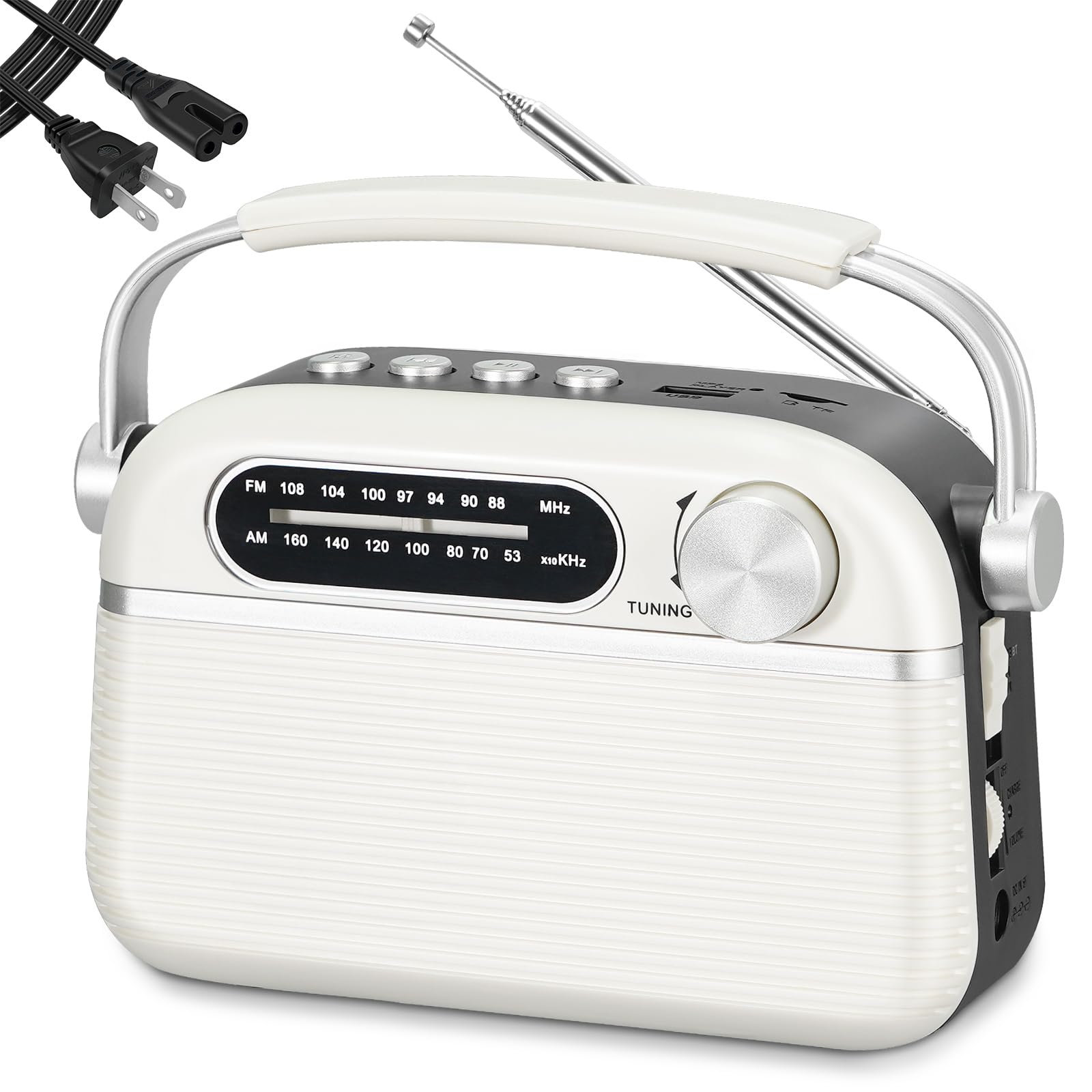 PRUNUS J-130 Radio Portable AM FM Battery Operable/Rechargeable for Emergency Use
| PRUNUS J-130 AM FM Radio with Bluet
