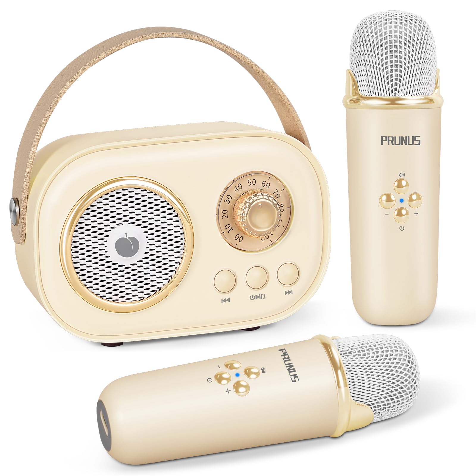 Mini Karaoke Machine with Bluetooth Speaker for Kids & Adults (Beige)  
Portable Mini Karaoke Machine with Bluetooth for